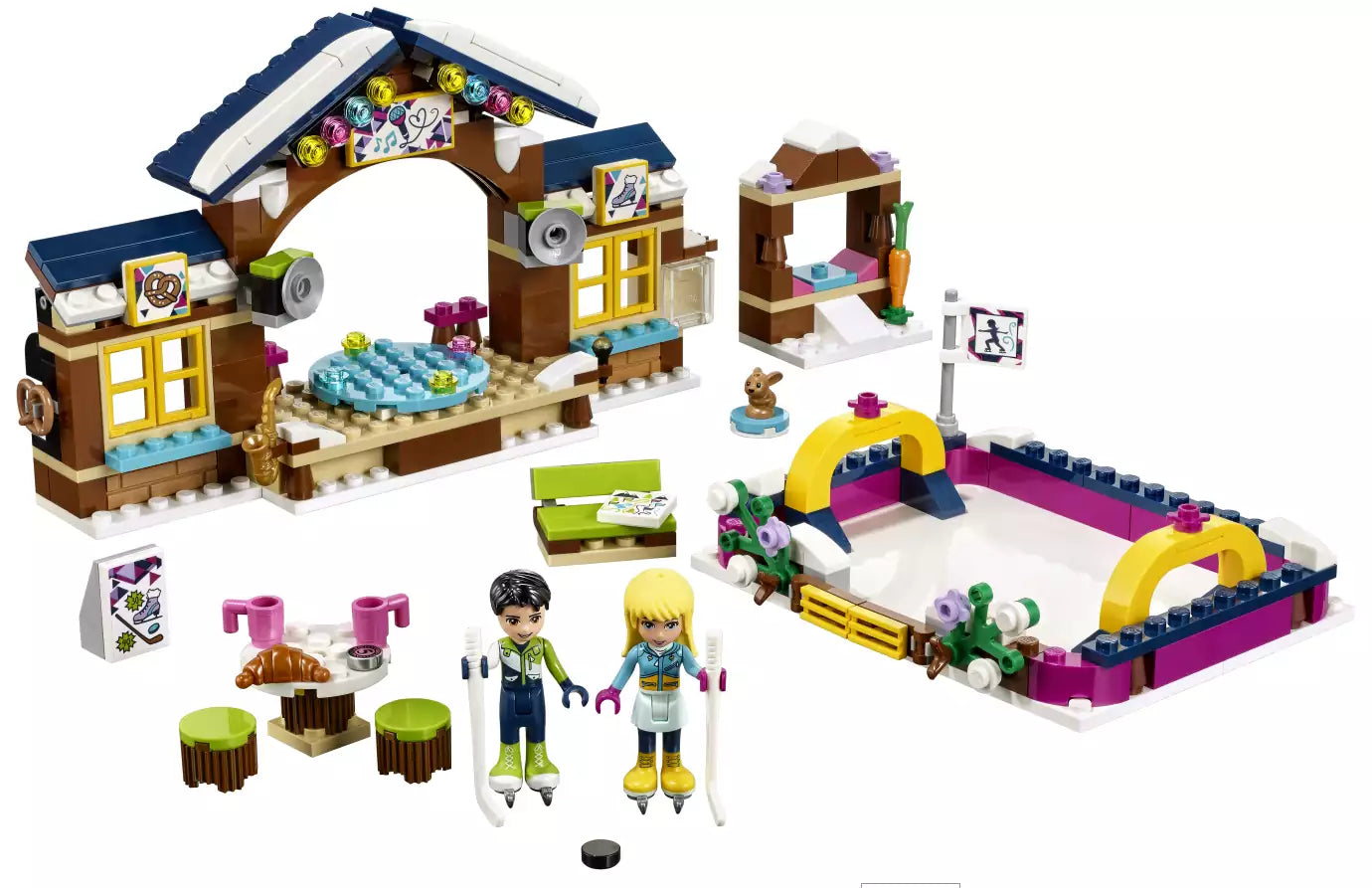 LEGO Friends 41322 Eislaufplatz im Wintersportort, Inhalt