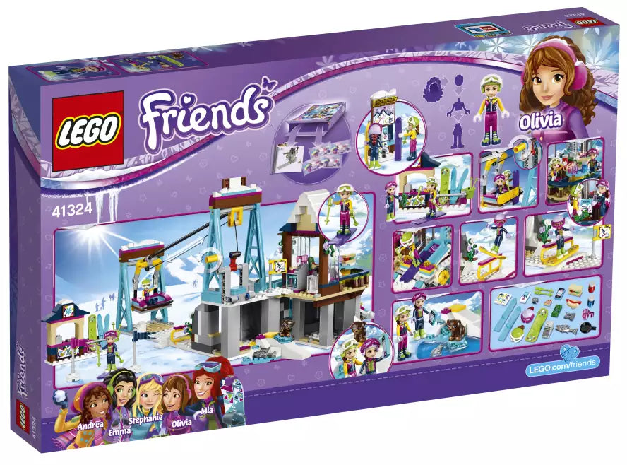 LEGO Friends 41324 Skilift im Wintersportort, Box Rückansicht