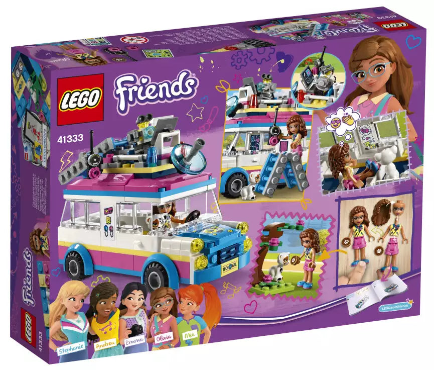 Box Rückansicht: LEGO Friends 41333 Olivias Rettungsfahrzeug
