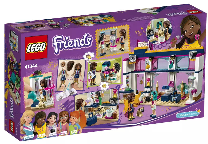 Box Rückansicht: LEGO Friends 41344 Andreas Accessoire-Laden