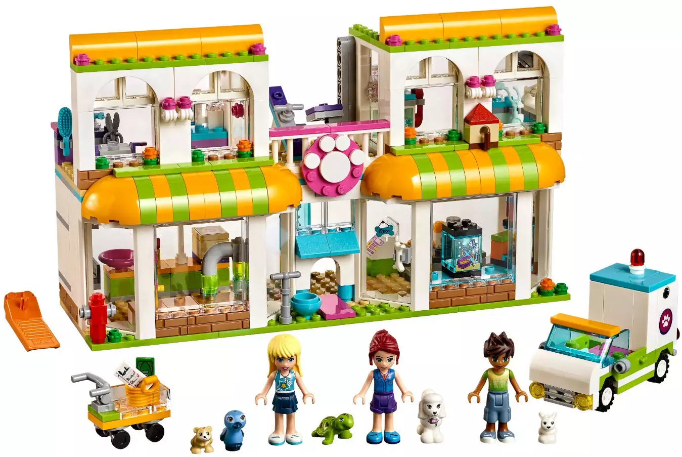 Inhalt: LEGO Friends 41345 Heartlake City Haustierzentrum