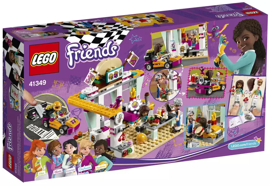 Box Rückansicht: LEGO Friends 41349 Burgerladen
