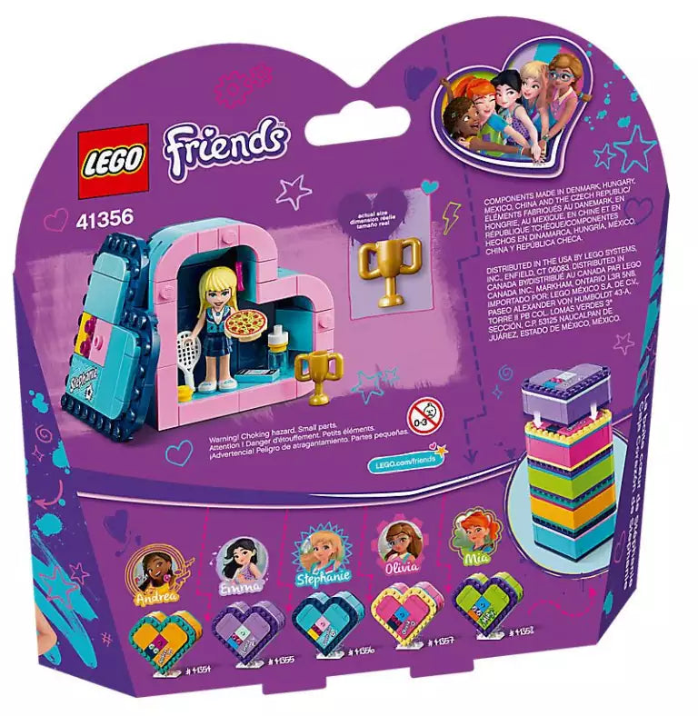 Box Rückseite: LEGO Friends 41356 Stephanies Herzbox