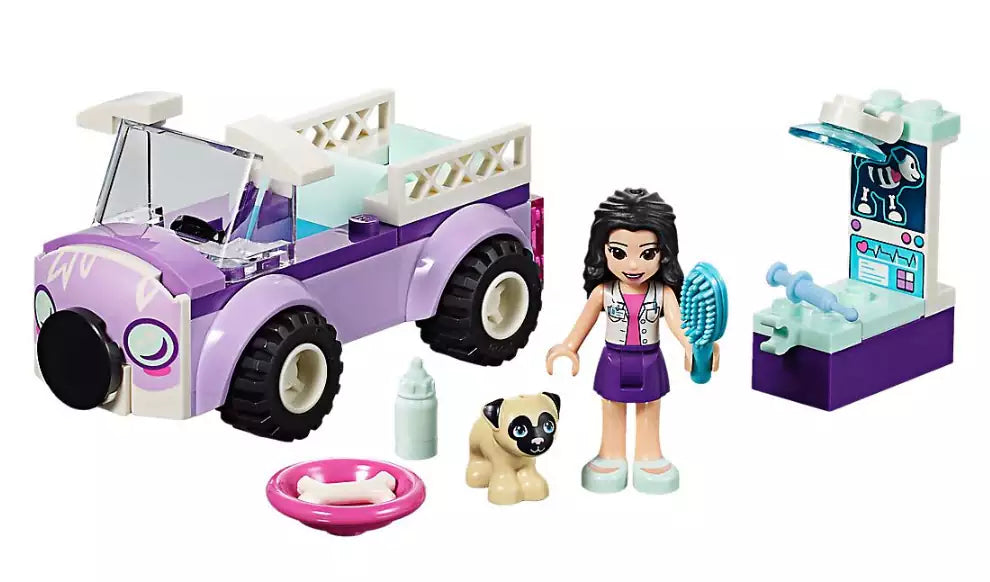 Inhalt: LEGO Friends 41360 Emmas mobile Tierarztpraxis