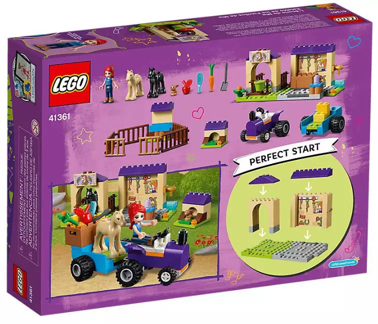 Box Rückseite: LEGO Friends 41361 Mias Fohlenstall