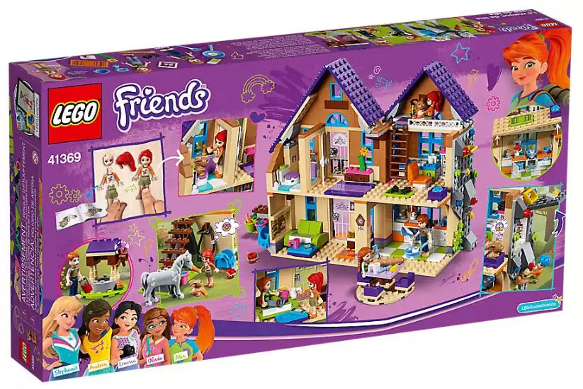 Box Rückseite: LEGO Friends 41369 Mias Haus mit Pferd