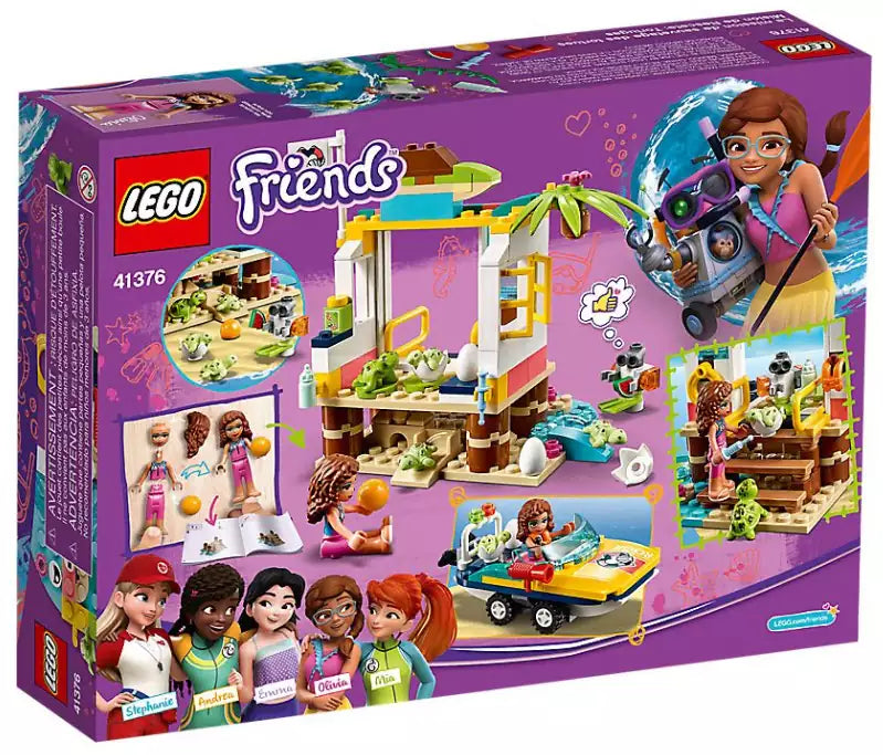 Box Rückseite: LEGO Friends 41376 Schildkröten-Rettungsstation