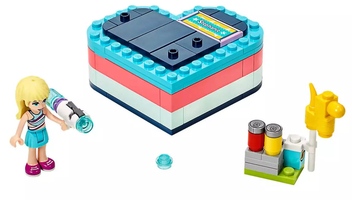 Inhalt: LEGO Friends 41386 Stephanies sommerliche Herzbox