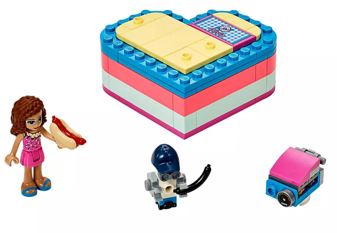 Inhalt: LEGO Friends 41387 Olivias sommerliche Herzbox
