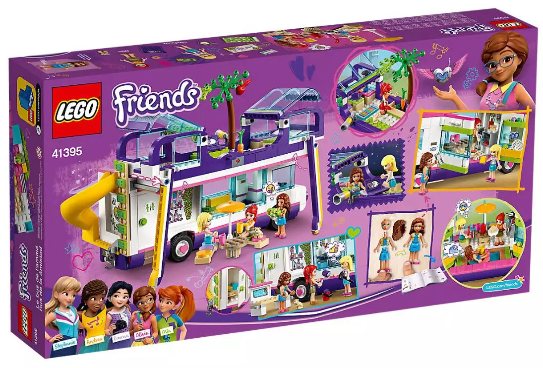 Box Rückseite: LEGO Friends 41395 Freundschaftsbus