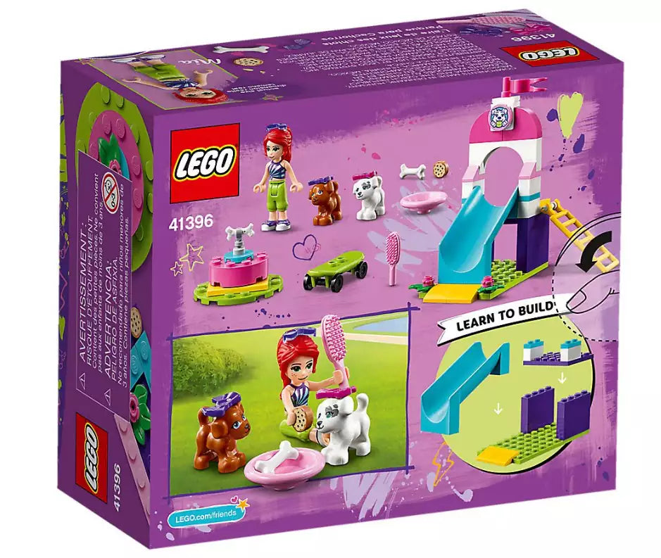 Box Rückseite: LEGO Friends 41396 Welpenspielplatz
