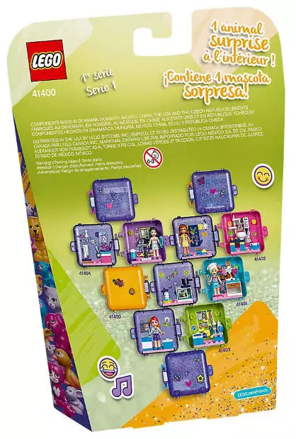Box Rückseite: LEGO Friends 41400 Andreas magischer Würfel - Sängerin