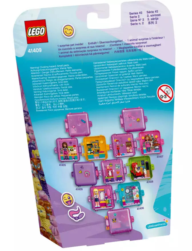 Box Rückseite: LEGO Friends 41409 Emmas magischer Würfel – Spielzeuggeschäft