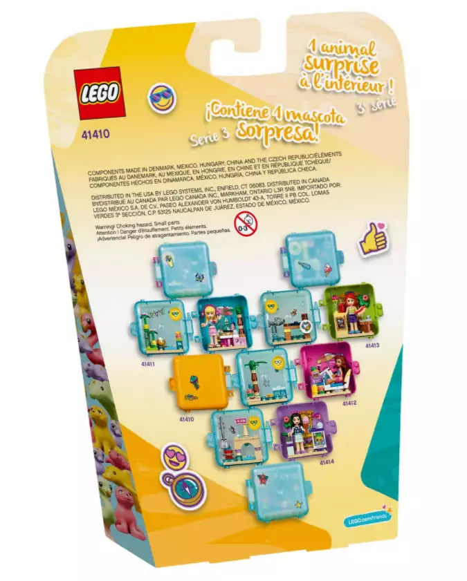 Box Rückseite: LEGO Friends 41410 Andreas Sommer Würfel - Tauchschule
