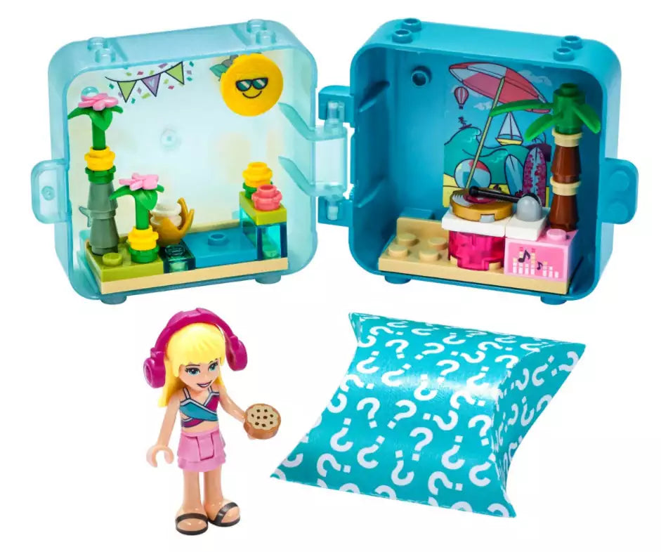 Inhalt: LEGO Friends 41411 Stephanies Sommer Würfel - Strandparty