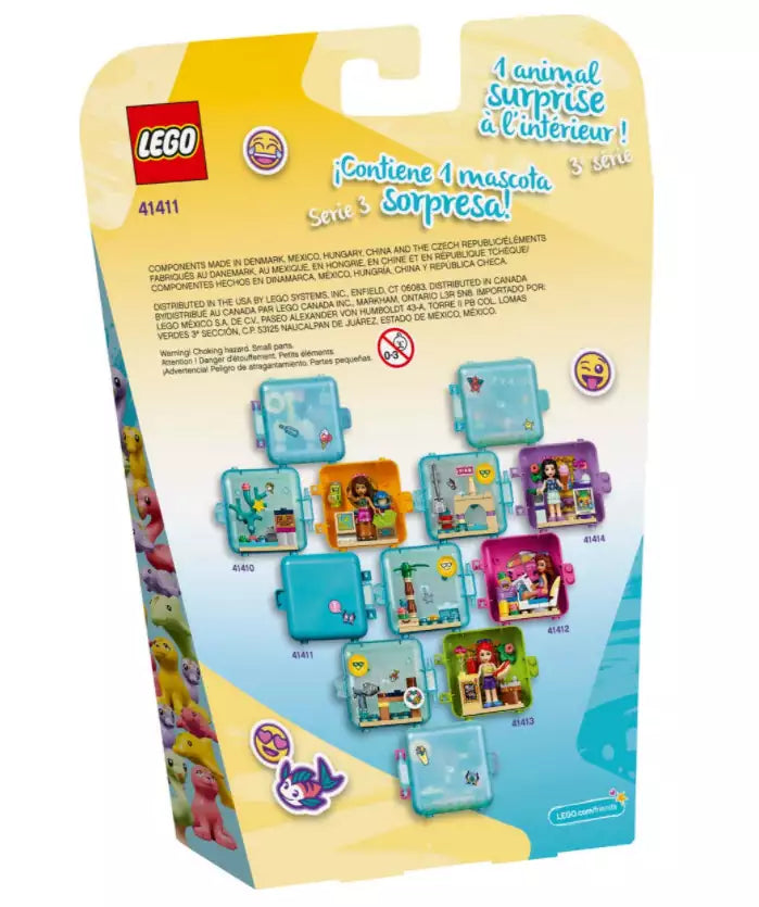Box Rückseite: LEGO Friends 41411 Stephanies Sommer Würfel - Strandparty