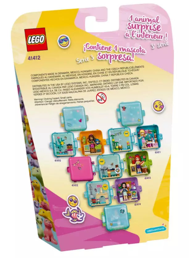 Box Rückseite: LEGO Friends 41412 Olivias Sommer Würfel - Strandtag