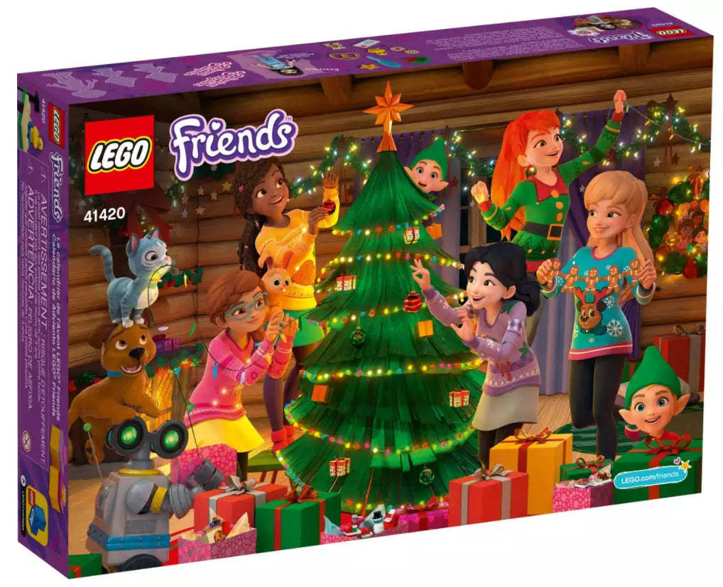 Box Rückansicht: LEGO Friends 41420 Adventskalender 2020