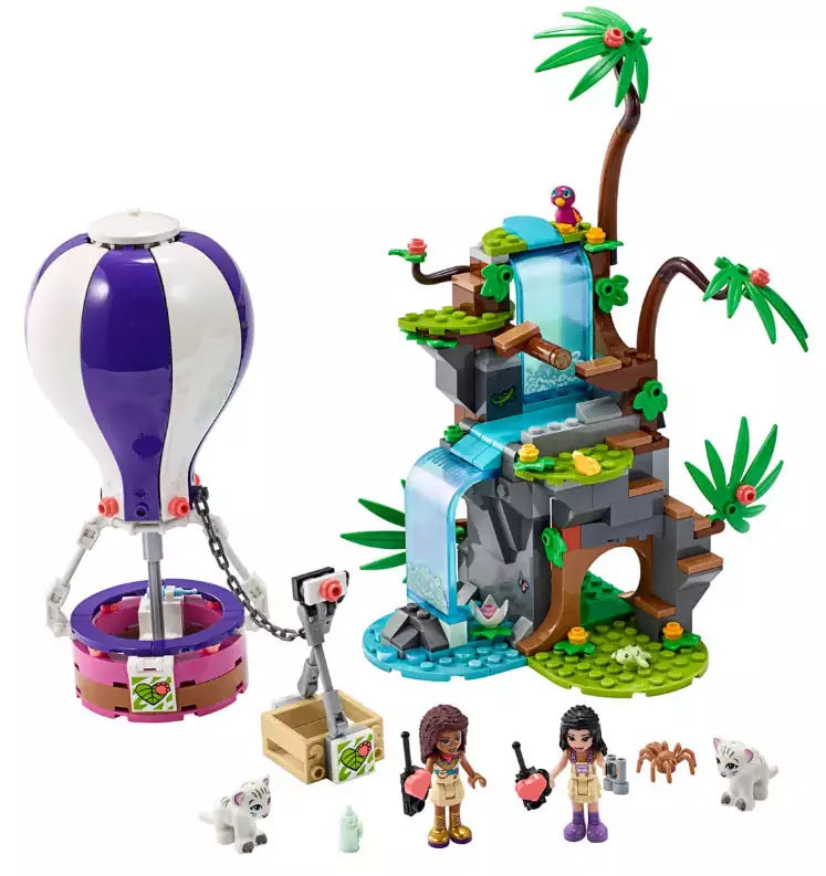Inhalt: LEGO Friends 41423 Tiger-Rettung mit Heißluftballon