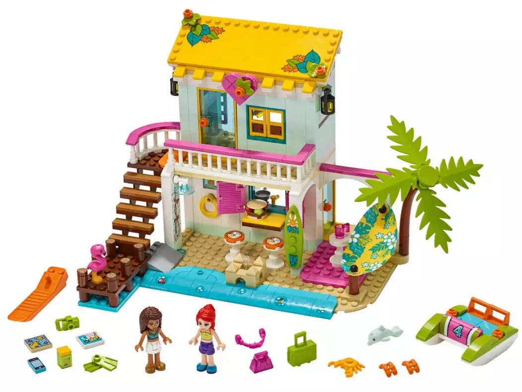 Inhalt: LEGO Friends 41428 Strandhaus mit Tretboot