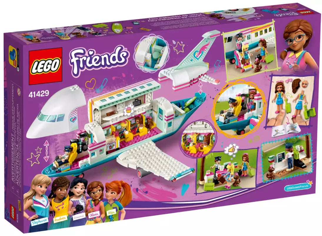 Box Rückseite: LEGO Friends 41429 Heartlake City Flugzeug