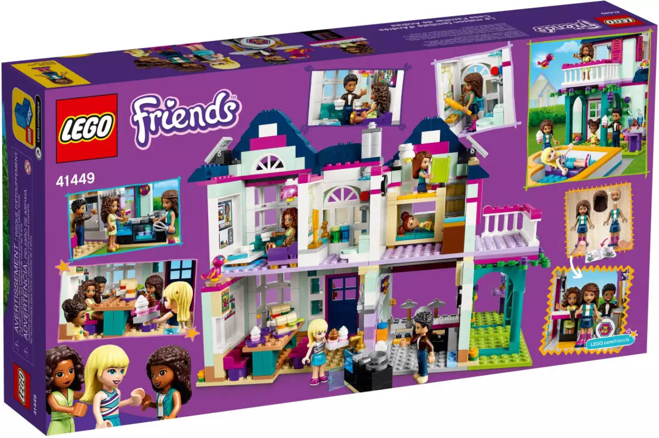 Box Rückseite: LEGO Friends 41449 Andreas Haus