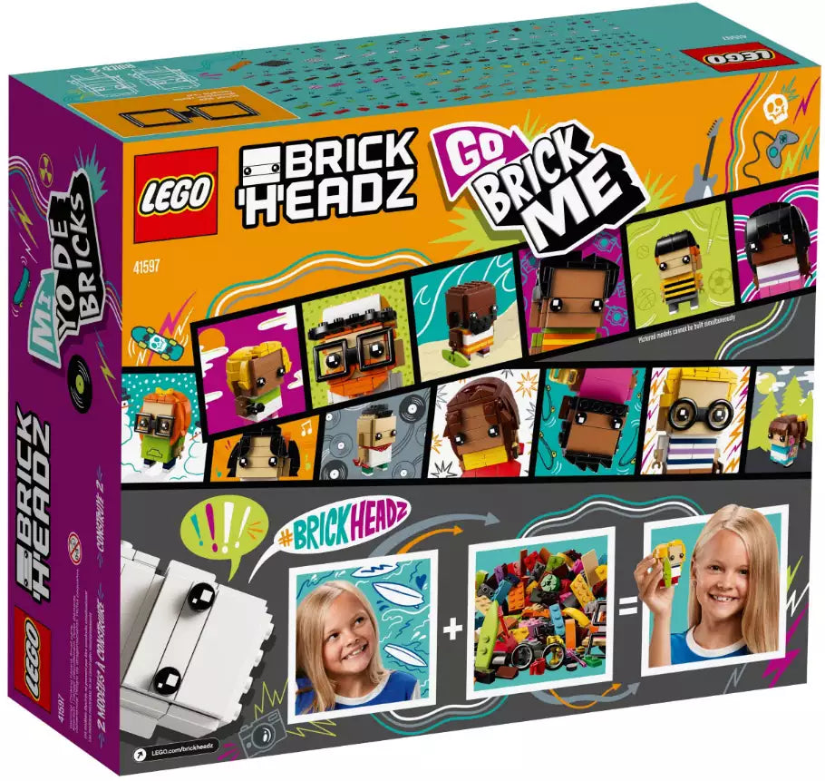 Box Rückansicht: LEGO Brickheadz 41597 Go Brick Me, größte Auswahl