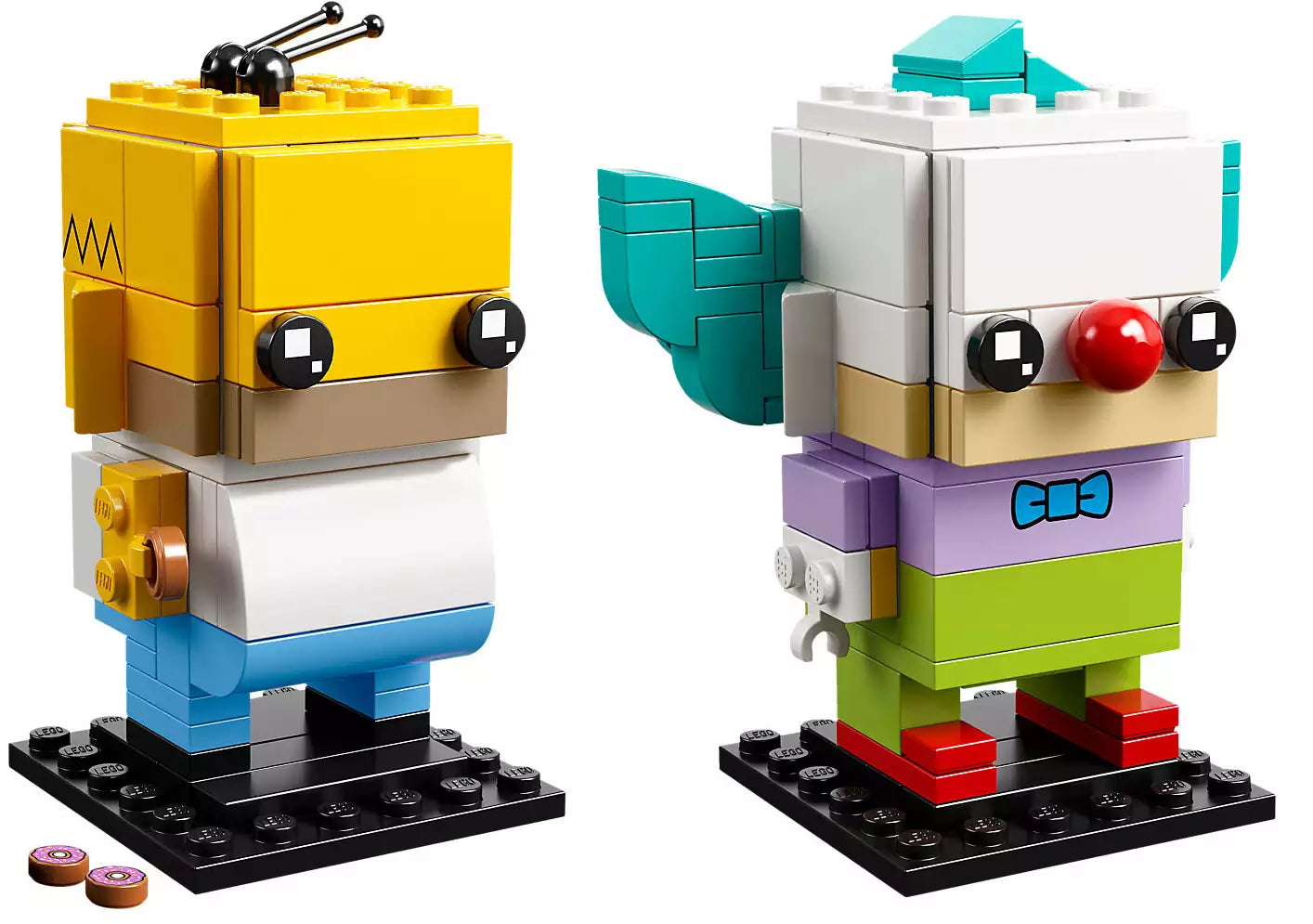 Inhalt: LEGO Brickheadz 41632 Homer Simpson und Krusty der Clown