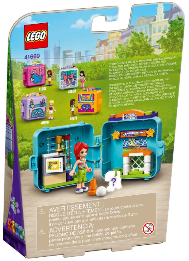 Box Rückansicht: LEGO Friends 41669 Mias Fußball-Würfel