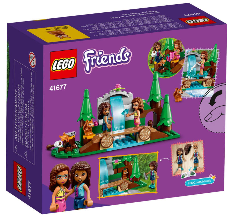 Box Rückansicht: LEGO Friends 41677 Wasserfall im Wald