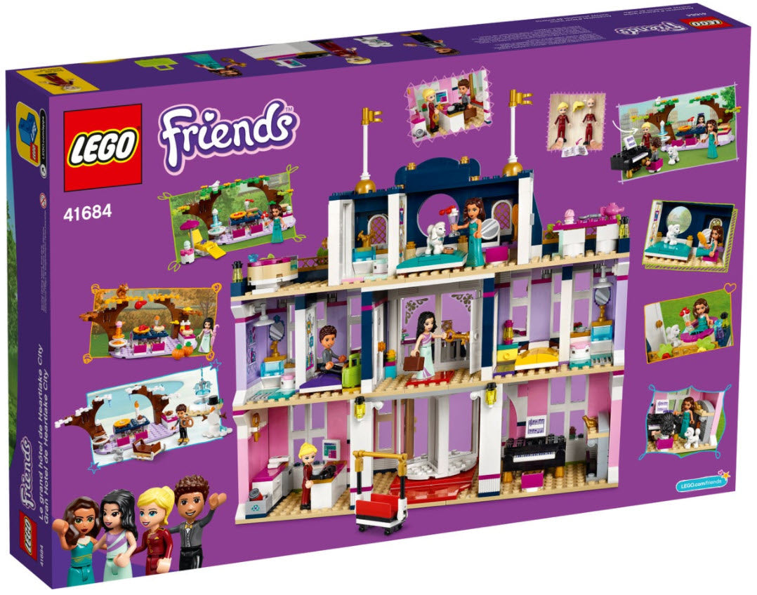 Box Rückansicht: LEGO Friends 41684 Heartlake City Hotel