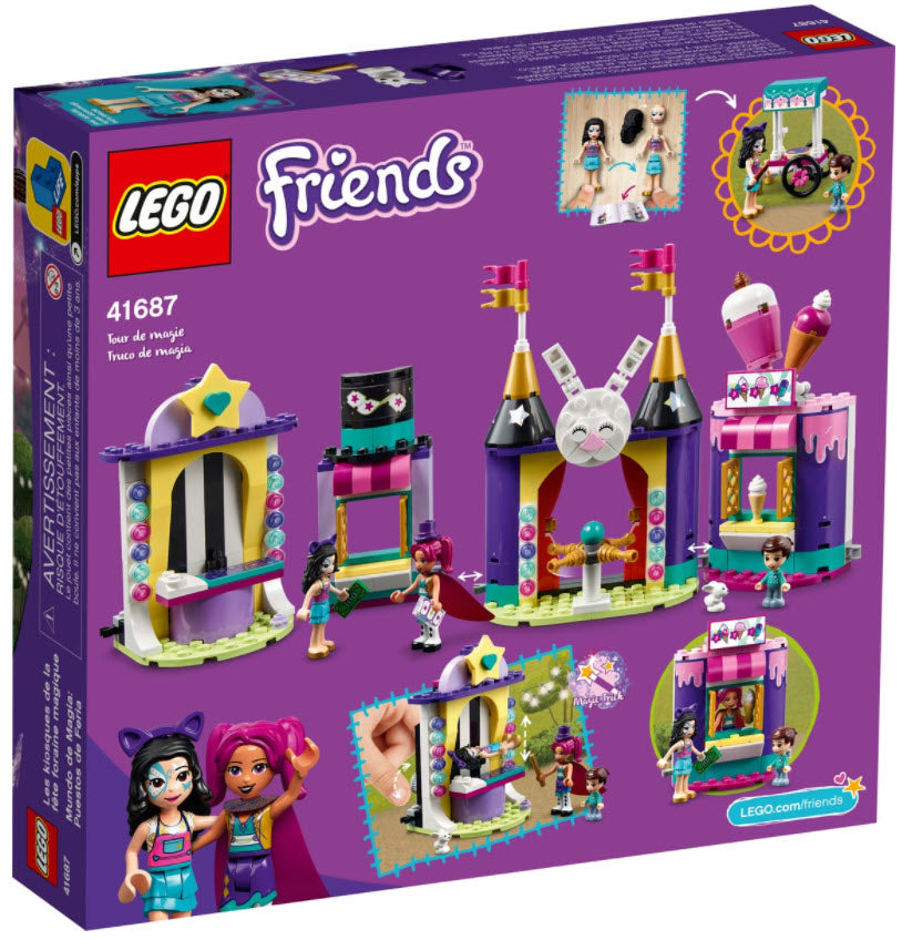 Box Rückansicht: LEGO Friends 41687 Magische Jahrmarktbuden