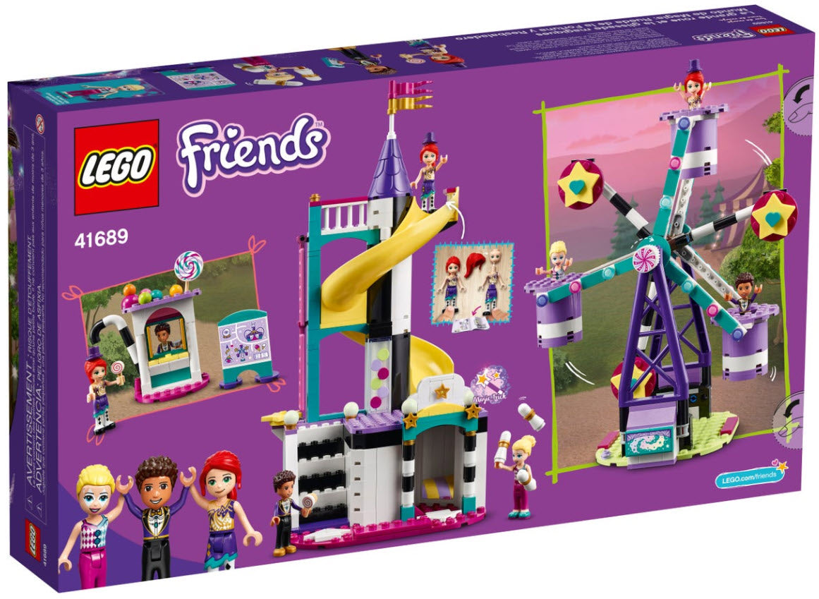 Box Rückansicht: LEGO Friends 41689 Magisches Riesenrad mit Rutsche