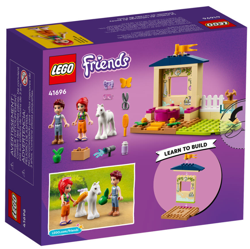 Box Rückseite: LEGO Friends 41696 Ponypflege