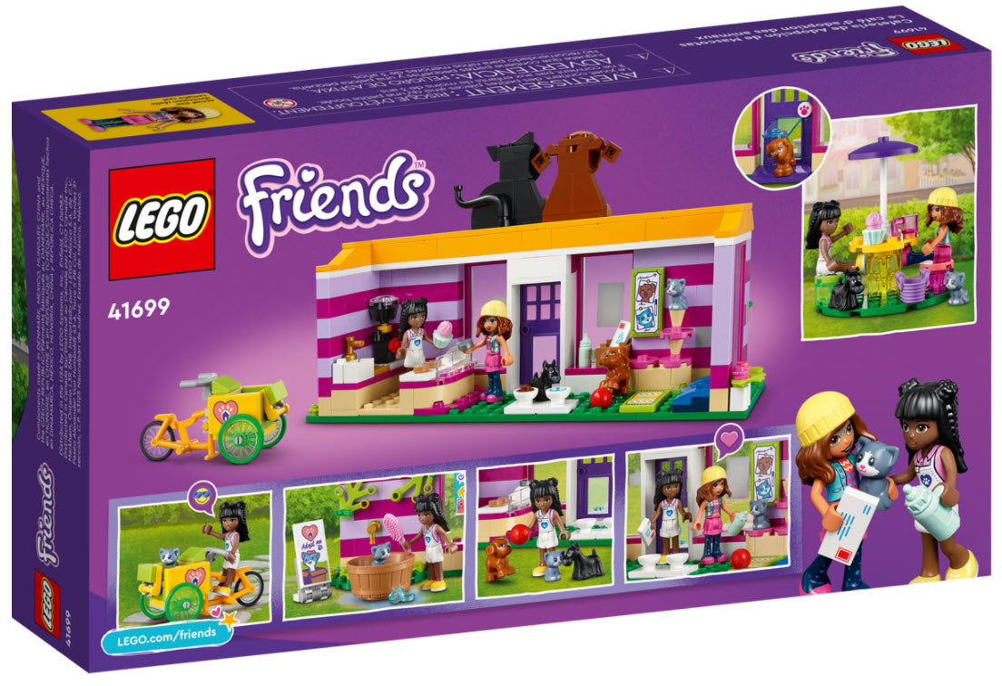 Box Rückseite: LEGO Friends 41699 Tieradoptionscafé