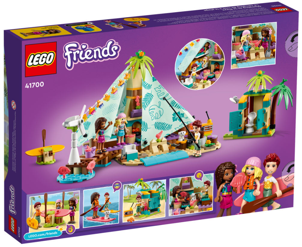 Box Rückseite: LEGO Friends 41700 Glamping am Strand