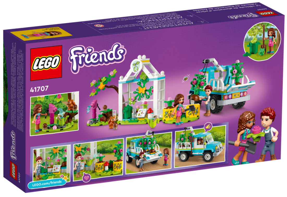 Box Rückseite: LEGO Friends 41707 Baumpflanzungsfahrzeug