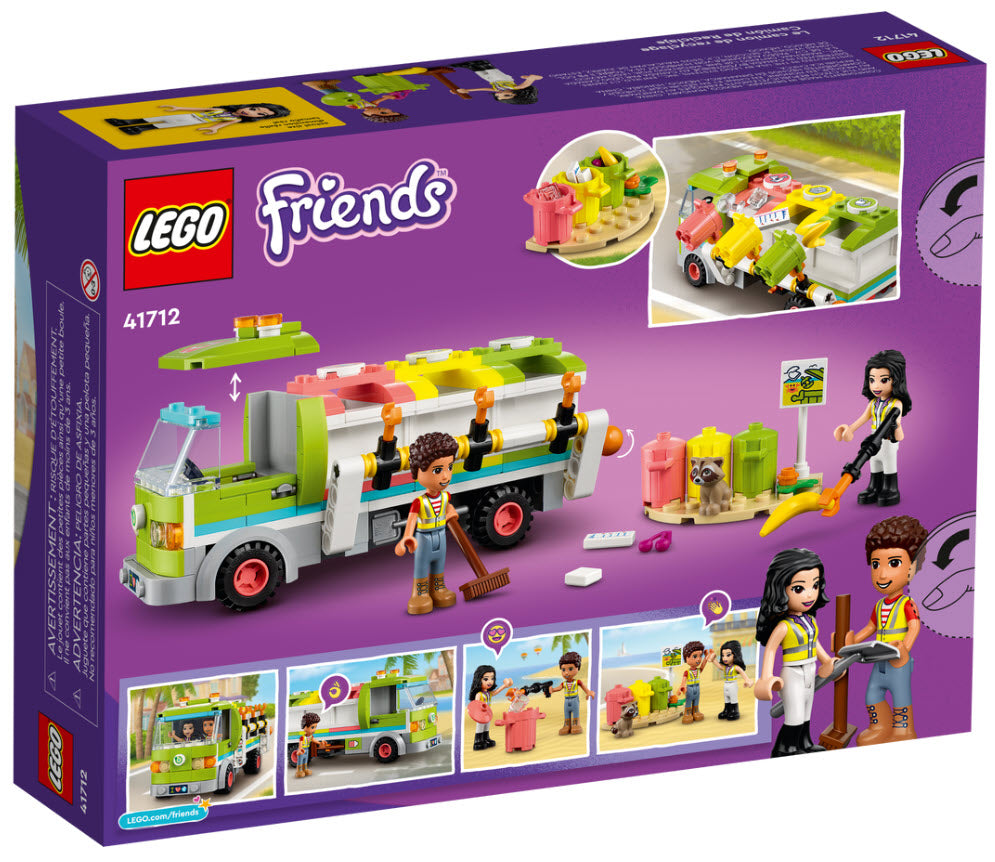 Box Rückseite: LEGO Friends 41712 Recycling-Auto