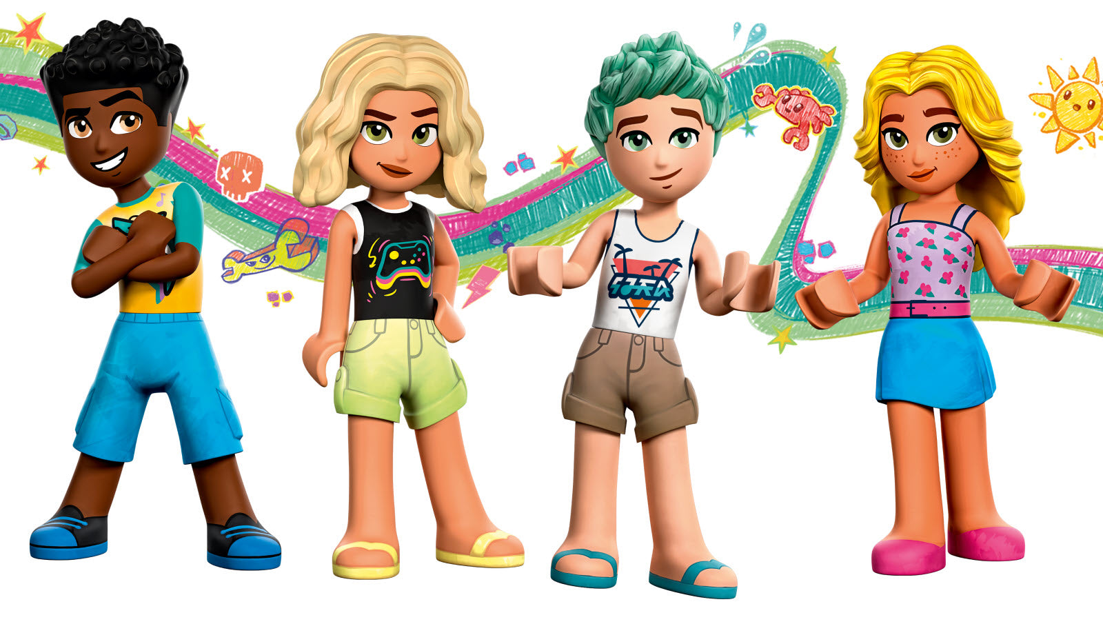 Minifiguren: LEGO Friends 41737 Strand-Erlebnispark