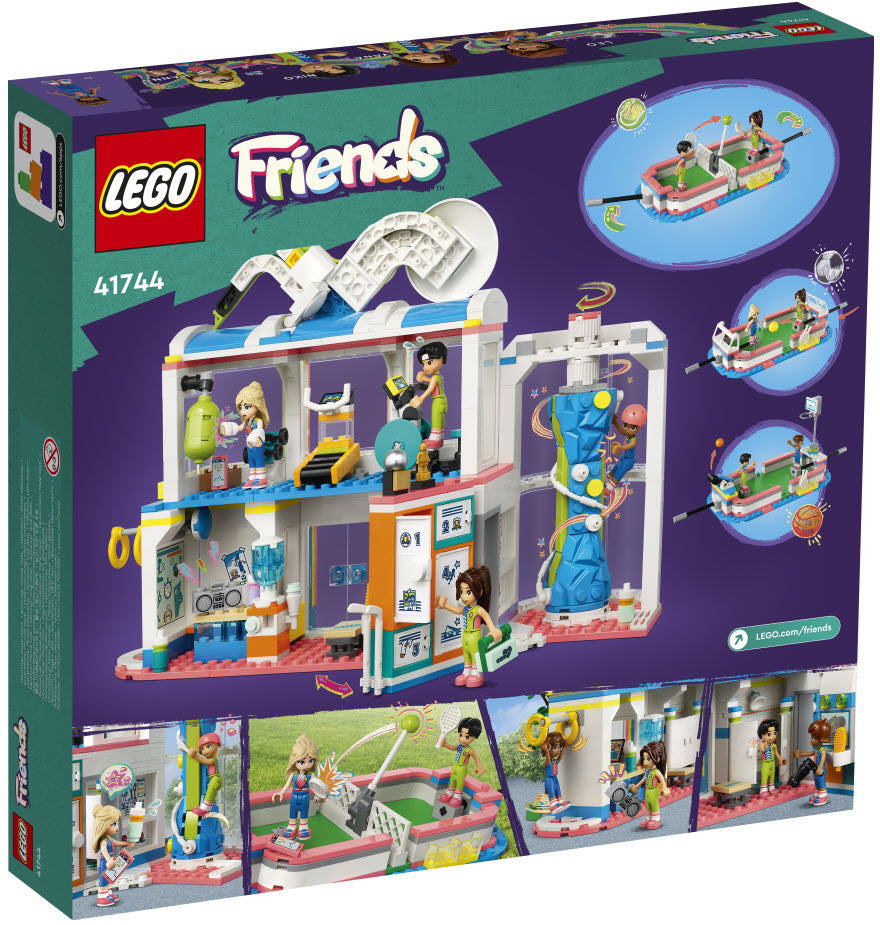 Box Rückansicht: LEGO Friends 41744 Sportzentrum
