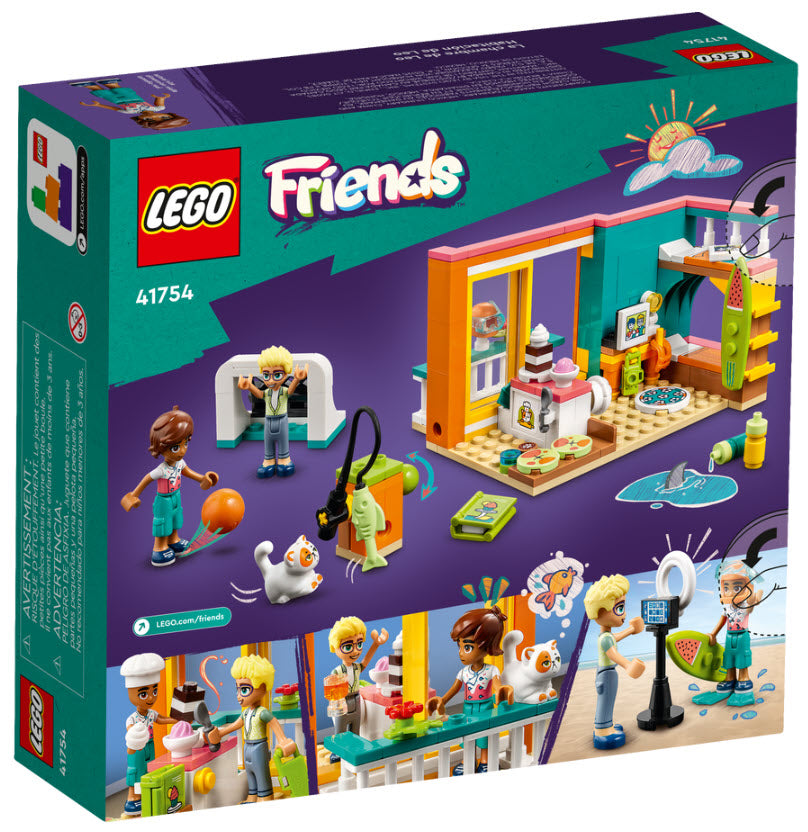 Box Rückseite: LEGO Friends 41754 Leos Zimmer