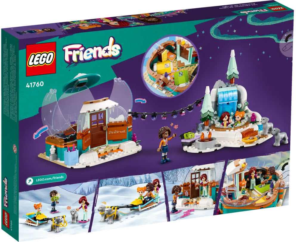 Box Rückseite: LEGO Friends 41760 Ferien im Iglu