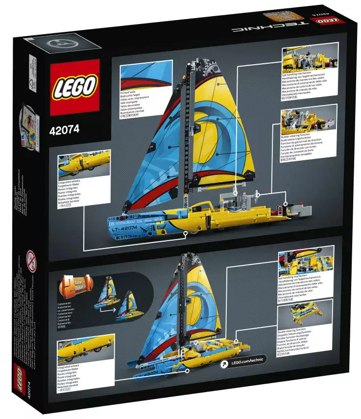 Box Rückansicht: LEGO Technic 42074 Rennyacht