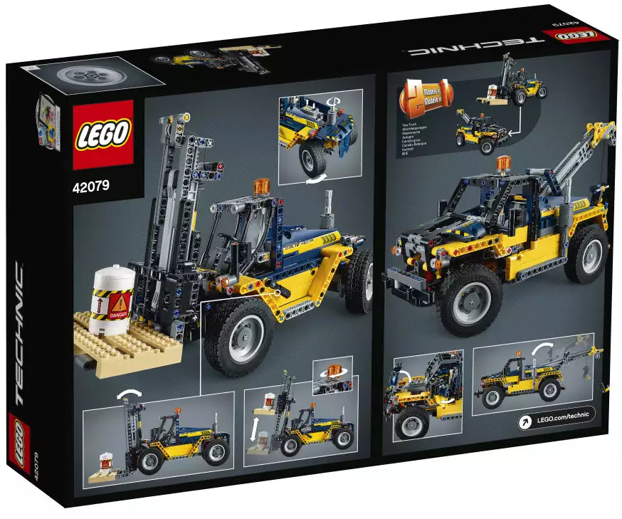 Box Rückansicht: LEGO Technic 42079 Schwerlast-Gabelstapler
