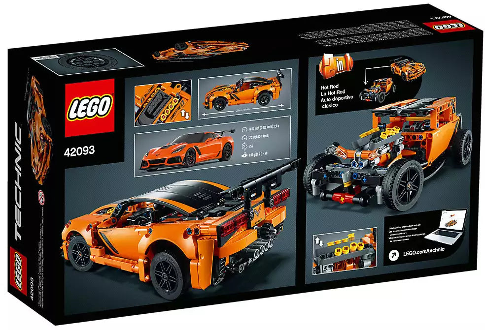 Box Rückansicht: LEGO Technic 42093 Chevrolet Corvette ZR1