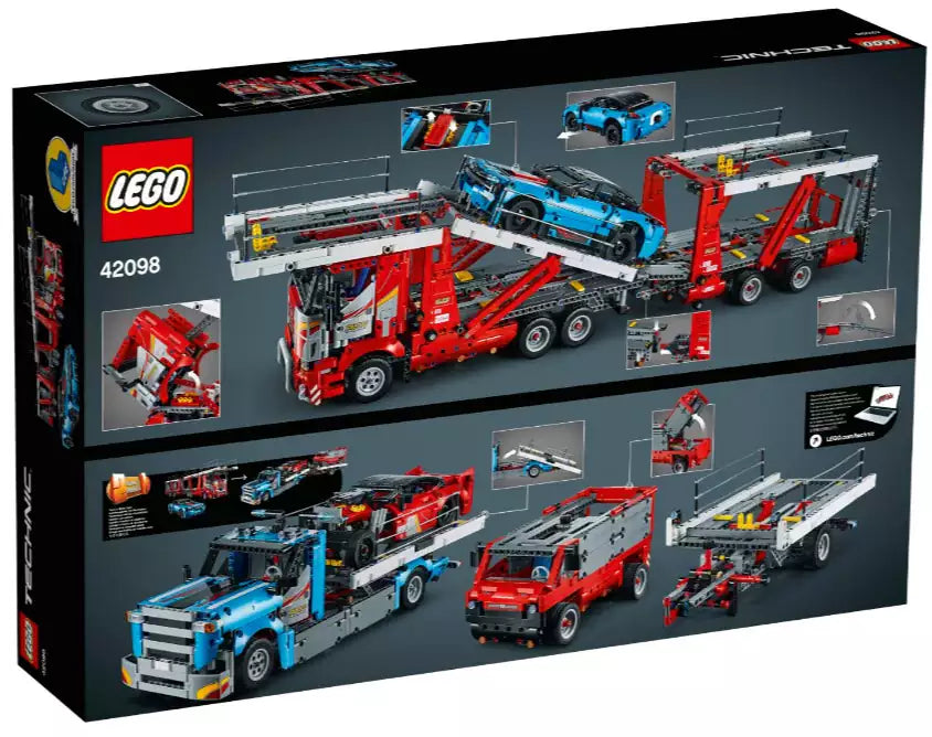 Box Rückansicht: LEGO Technic 42098 Autotransporter