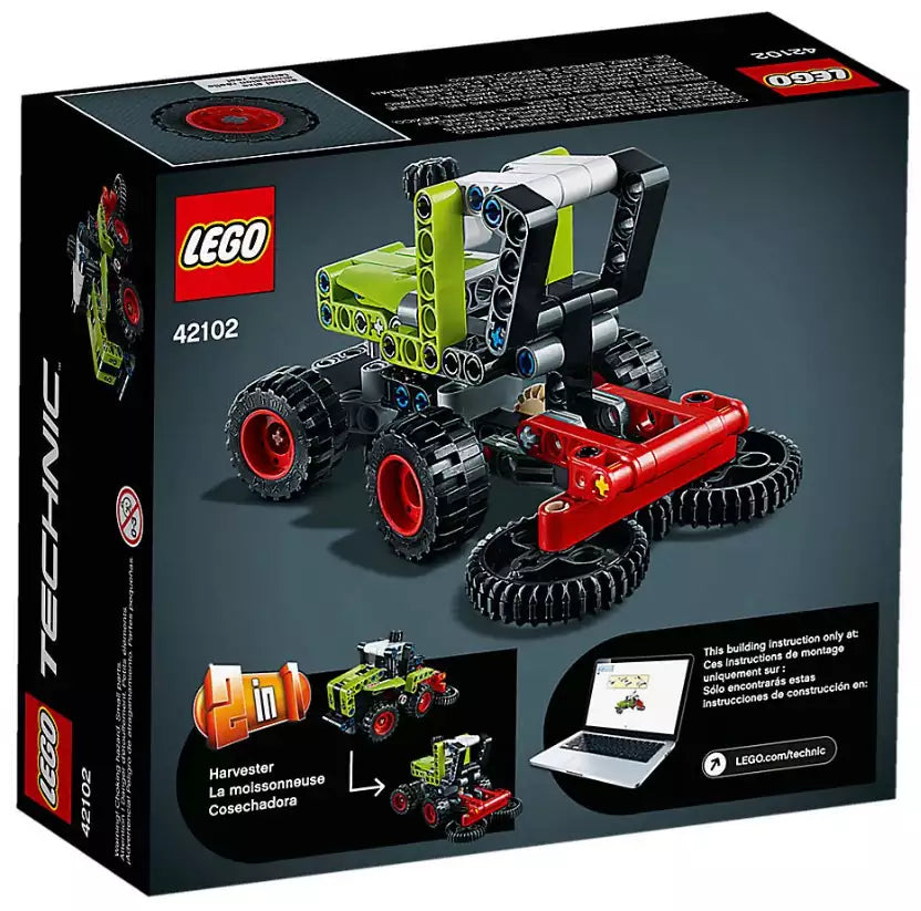 Box Rückansicht: LEGO Technic 42102 Mini CLAAS XERION