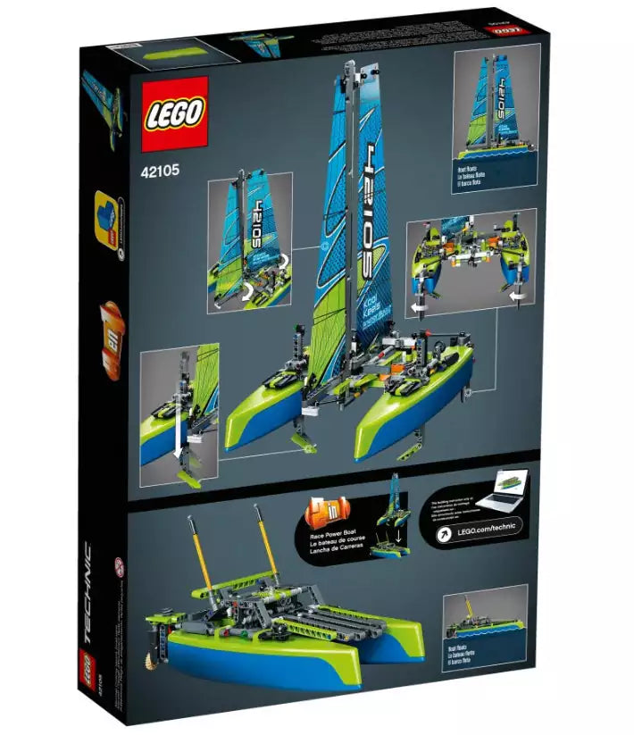 Box Rückansicht: LEGO Technic 42105 Katamaran