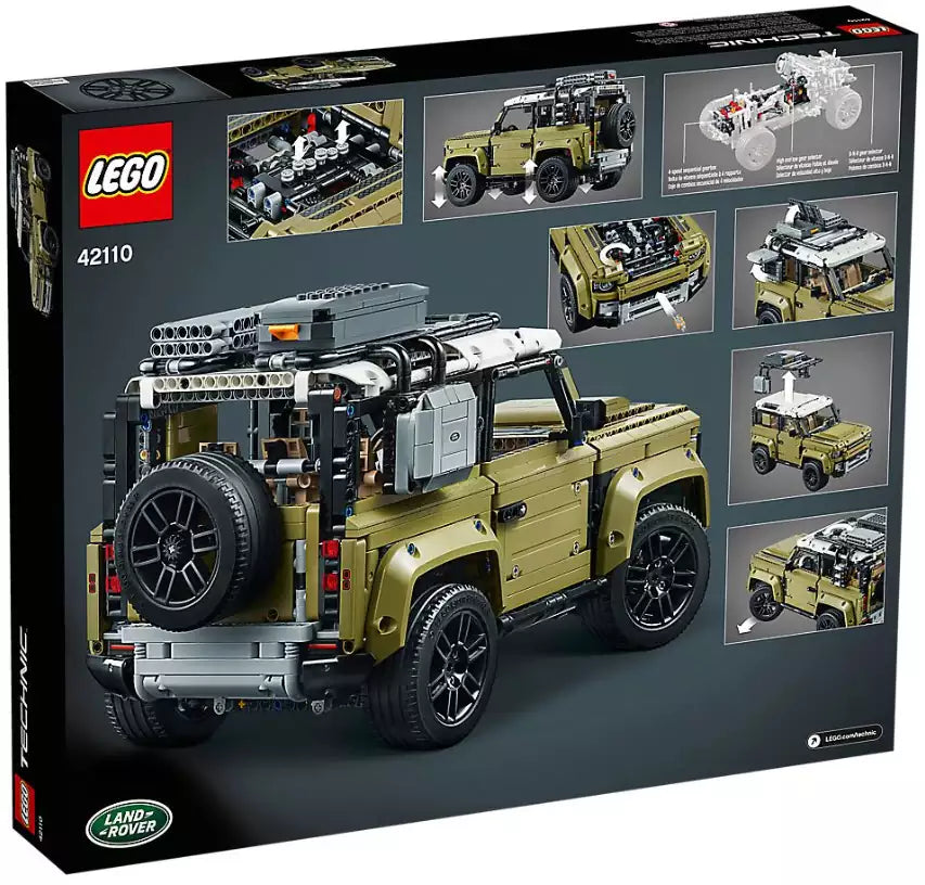 Box Rückansicht: LEGO Technic 42110 Land Rover Defender