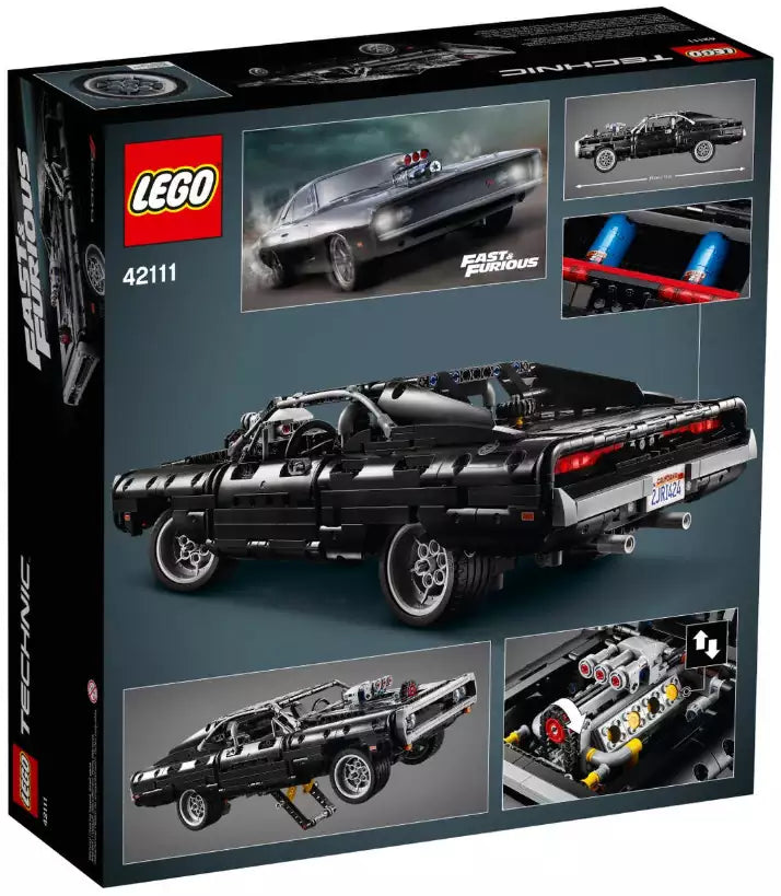 Box Rückansicht: LEGO Technic 42111 Dom's Dodge Charger